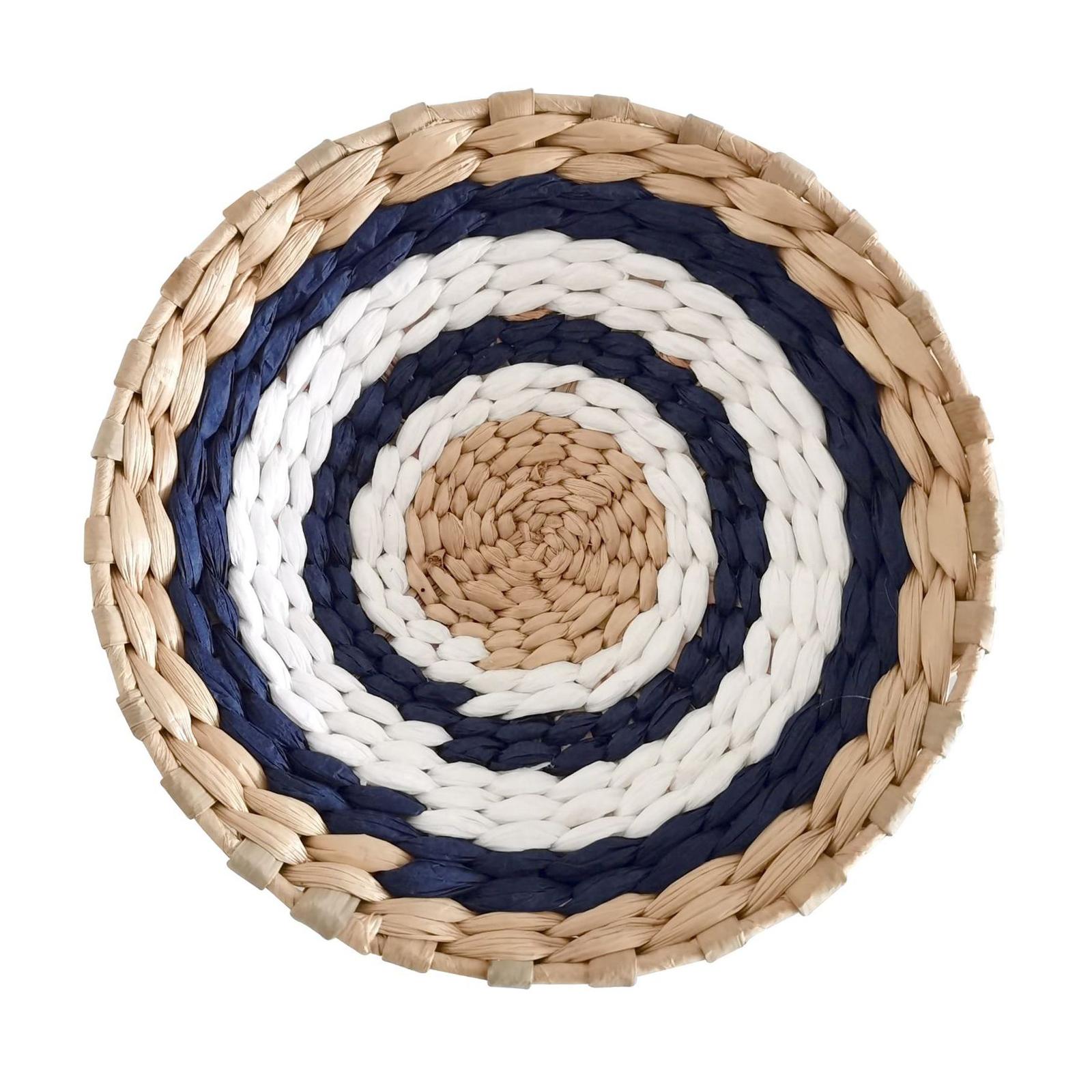 Bothyi - Cesta De Algas Marinas Cesta Tejida Decoración De Pared Para Sala De Estar Casa De Campo Decorativa 30Cm Estilo A