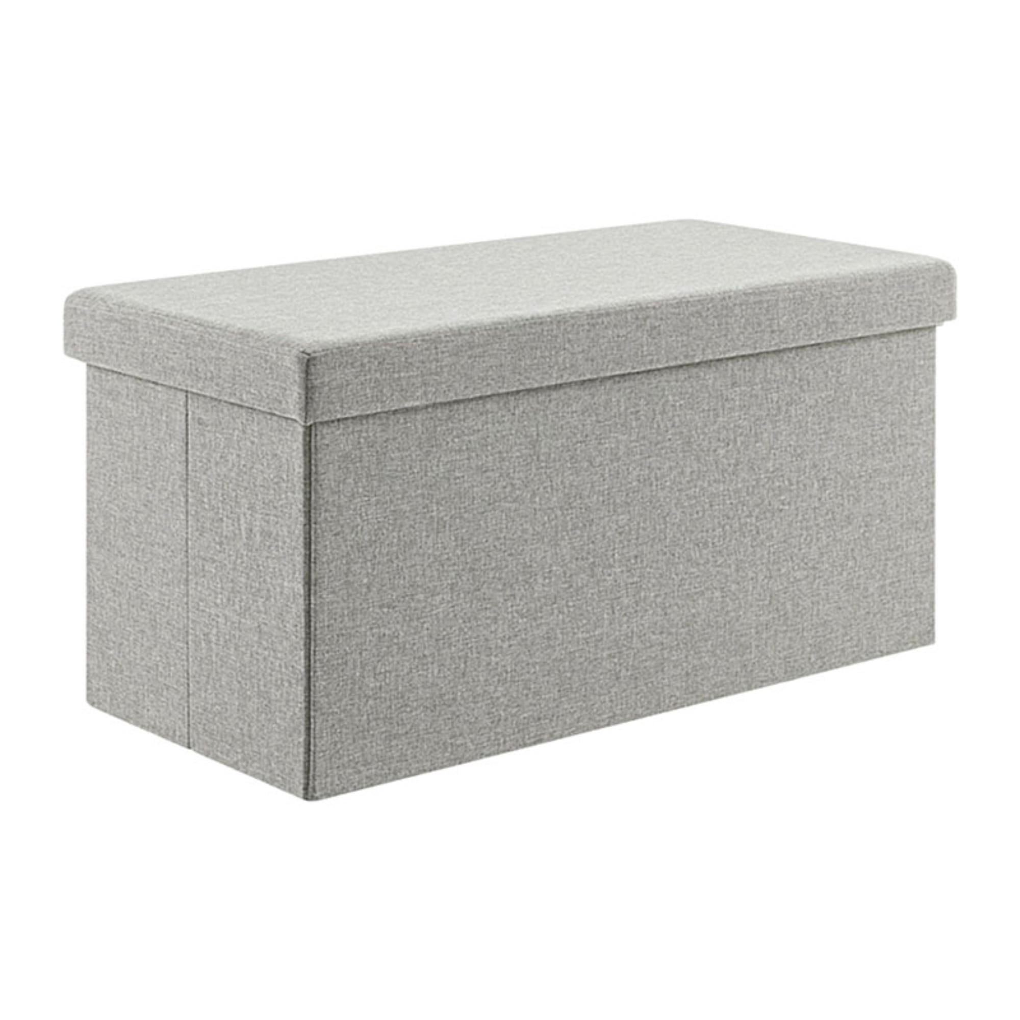 Banqueta Baul Almacenamiento 76x38x38 Cm Gris
