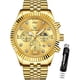thumbnail image 1 of Reloj OLEVS para Hombre Cronografo Fase Lunar Dorado, 1 of 3