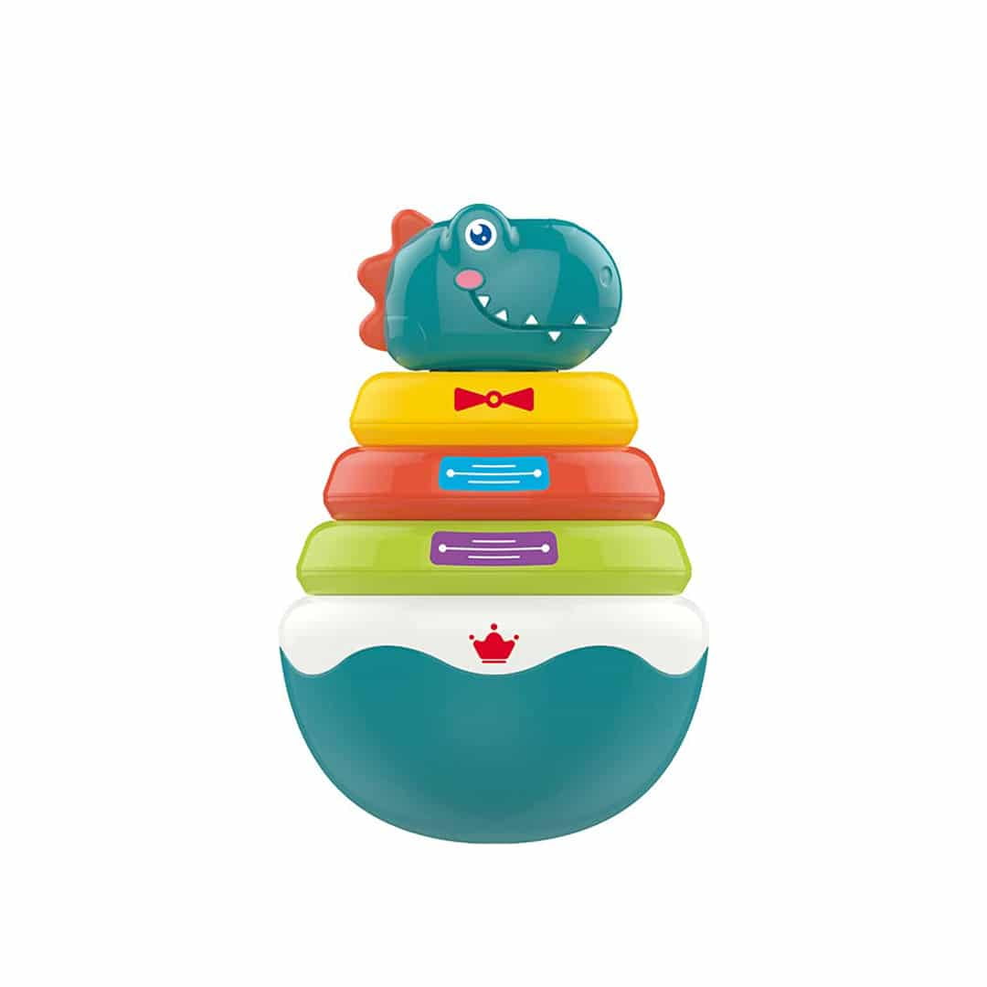 Babymine - Juguete Interactivo Apilable Dinosaurio Multicolor