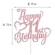 thumbnail image 2 of Decoración para tartas AROKIPPRY con purpurina en oro rosa, feliz undécimo cumpleaños, 2 of 8