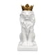 thumbnail image 1 of Figura Decorativa De León Con Corona Para Mesa, 5,7 Pulgadas De Alto, Para Hoteles, Versátil, Color Blanco, 1 of 3