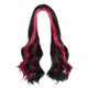 thumbnail image 3 of Peluca Rizada Ondulada Larga De 21 Pulgadas, Fibra Sintética, Elegante Para Citas, Boda, Fiesta, Rosa, Rojo, Resaltado, 3 of 5