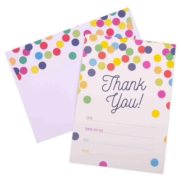 Tarjetas de agradecimiento para niños GSM Brands, paquete de 20, 13 x 18 cm
