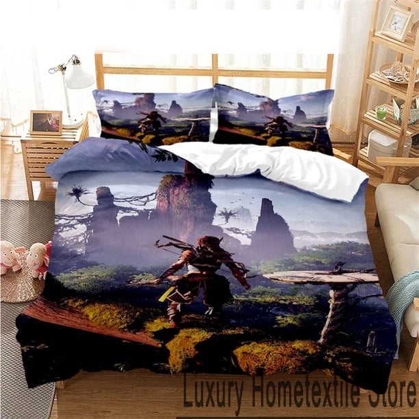 Game Horizon Zero Dawn Bedding Set Double Duvet Cover Comforter Pillowcase Boys Girls Adults Bedroom Bed Sheets