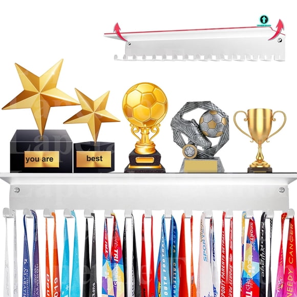 Trophy Shelf Fashion Antideslizante Blanco 40 60 Medallas