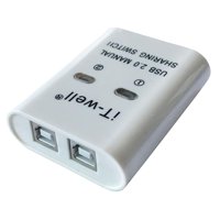 Magideal - Dispositivo Para Impresora Usb 2 En Un Salida Transmisión Estable Portátil Plug And Computadoras Comparten Un Dispositivo Usb , Blanco