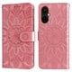 thumbnail image 1 of Funda tipo cartera FOXDOCK para OnePlus Nord CE 3 , diseño girasol en relieve, cuero PU, cierre magnético, soporte y tarjetero, 1 of 5