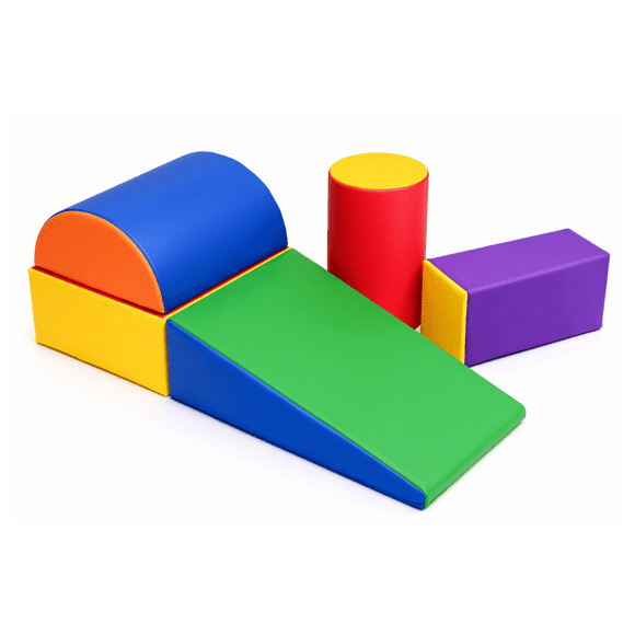 Set 5 Bloques Psicomotrices de Espuma para Trepar Gatear y Estimulación Infantil