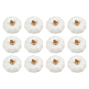 Bothyi - Calabazas Artificiales Otoño Cosecha Fotos Prop Para Decoración De Acción De Gracias Blanco