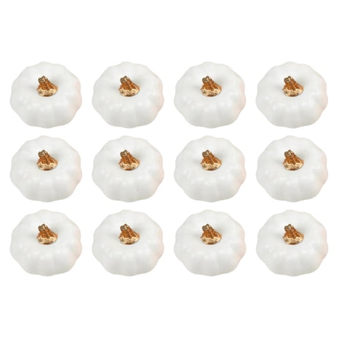 Bothyi - Calabazas Artificiales Otoño Cosecha Fotos Prop Para Decoración De Acción De Gracias Blanco