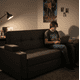 thumbnail image 3 of Sofá Cama 2 Plazas Reclinable con Baúl y Portavasos Royal Lino Tokio Gris Oscuro, 3 of 6