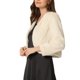 thumbnail image 4 of INSPIRE CHIC Chaqueta corta de mujer de piel sintética con mangas largas y frente abierto Beige XL, 4 of 6