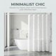 thumbnail image 5 of REGALWOVEN Conjuntos de Cortinas de Ducha Translúcidas de PEVA, Cortina de Baño Impresa con 12 Ganchos, Decoración de Baño Elegante de Estilo Europeo Gris 71"W x 71"L, 5 of 7