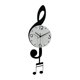 thumbnail image 1 of Reloj De Pared Con Notas Musicales. Arte Con Notas Musicales Para Sala De Estar O Habitación Infantil. Para Amantes De La Música. Blanco., 1 of 5