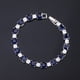 thumbnail image 4 of Pulsera de Tenis de Plata Esterlina 925 para Mujer Blanca/azul Real Cuadrada Alterna Cubo de Hielo CZ Diamante Simulado Pulseras de Tenis Longitud 6-7 Pulgadas, 4 of 7