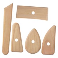 Magideal - 5 Piezas De Varillas De Madera Para Modelar Cerámica, Suministros De Bricolaje, Herramientas Versátiles Para Recortar Arcilla Para Principiantes Y Pro