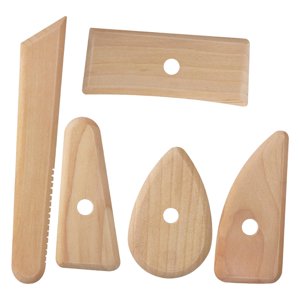 Magideal - 5 Piezas De Varillas De Madera Para Modelar Cerámica, Suministros De Bricolaje, Herramientas Versátiles Para Recortar Arcilla Para Principiantes Y Pro