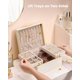 thumbnail image 2 of Caja de Joyas Lolalet Organizador de 2 Niveles en Cuero PU 24x21x11 cm, 2 of 8