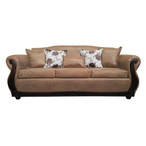 América Decora - Sofá Con Resorte Estructural Grand Santi Envejecido 4 Personas Terracota