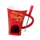 thumbnail image 2 of Taza Para Fondue De Chocolate Con Tenedor, Taza Personal Para Derretir Queso Para Fiestas Y Acampadas, Color Rojo, 2 of 5