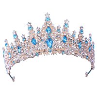 Bothyi - Tiara De Cumpleaños, Accesorios Para El Cabello, Joyería Para El Cabello, Corona Nupcial Para Niñas, Azul Oscuro