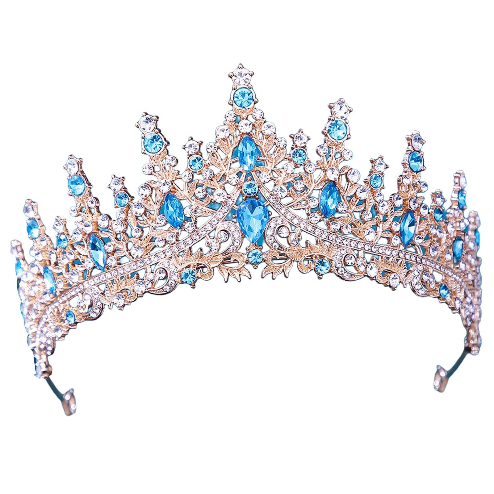 Bothyi - Tiara De Cumpleaños, Accesorios Para El Cabello, Joyería Para El Cabello, Corona Nupcial Para Niñas, Azul Oscuro