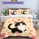 thumbnail image 1 of bedding Featuring a Love Cat Design - Includes 1 Soft Quilt Cover And 2 Pillowcases Machine Washable - Ideal for Any Season a Wonderful Gift for Family And Frie, 1 of 1