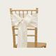 thumbnail image 2 of Xiao Hua Correa de Asiento Color Blanco Hueso - Juego de 10 Piezas, 108.27 x 6.69 Pulgadas Brillante y Reluciente, Lazo Sedoso Autoajustable DIY, Adecuado para Decoración de Sillas de Boda Banquete, 2 of 6