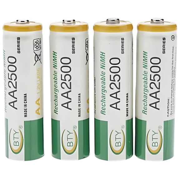 Pack De 4 Pilas Aa Recargables Bty 2500mah Nimh