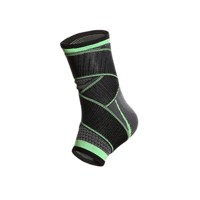 Genérico - Pack X2 Tobillera Venda Elástica Ortopédica Compresión Dolor Negra Con Líneas Verdes