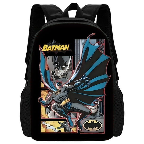 Super B-BatmanS-Logo 3 pcs set Child School Backpack with Lunch Bags ,Pencil Bags ,School Bags for Boys Girls Best Gift