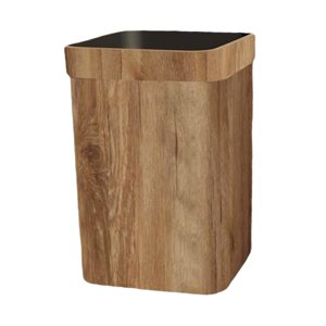 Magideal - Papelera De Basura Para Hogar Con Diseño De Grano De Madera Cubo Abierto Para Residuos Domésticos Y Contenedor De Desperdicios De Pp Adecuada Para Dor 245X28Cm