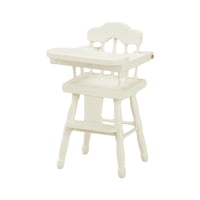 Bothyi - Silla Alta Para Muñeca Pequeña, Modelo De Juego, Trona En Miniatura Para Comedor, Color Blanco