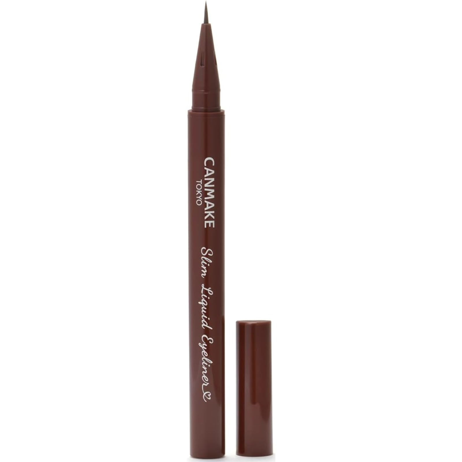 Canmake - Delineador Líquido Delineado Fino - Brocha Corta De Precisión - 0.42 Oz (12 G) (02 Marrón)