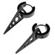 thumbnail image 2 of Pendientes Colgantes Triangulares De Acero Inoxidable Estilo Punk Para Mujer Y Hombre, Color Negro, 2 of 3