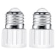 thumbnail image 4 of Adaptador De Casquillo E26 De 2 Piezas, Resistente Al Calor, Casquillo De Bombilla De Rosca Universal, Color Blanco, 4 of 5