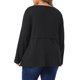 thumbnail image 3 of Agnes Orinda Conjuntos de Halloween para Mujeres Tallas Grandes Cuello en V Henley de Canalé con Botones Decorativos Manga Larga Camisa Peplum Acampanada Blusas de Punto Casual 1X Negro, 3 of 6