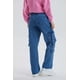 thumbnail image 3 of Jeans Mujer Recto Cargo Azul, 3 of 4