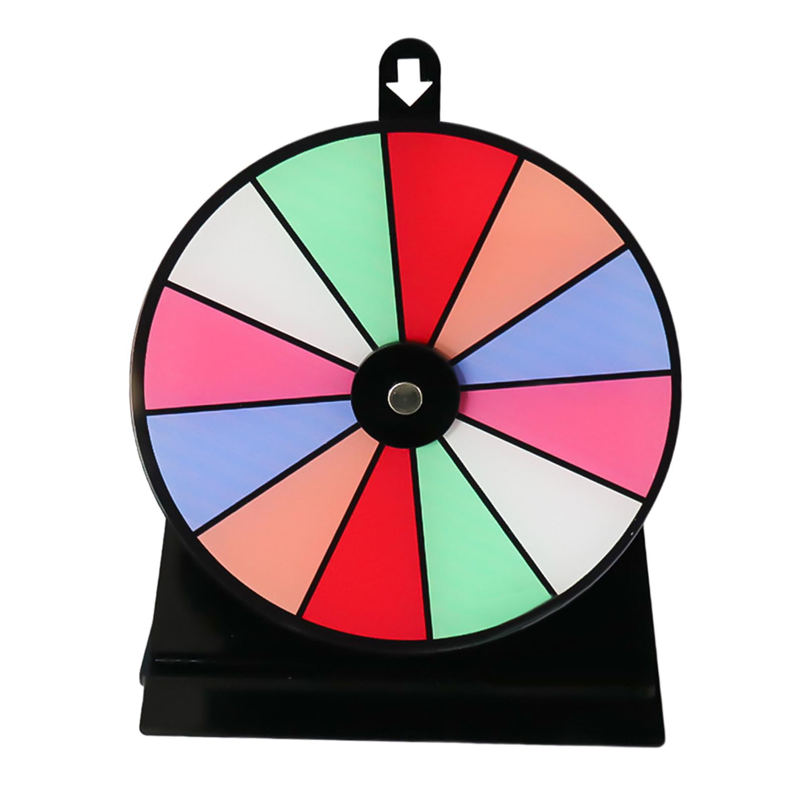 Magideal - Ruleta De De Color Editable Con Base De Soporte Juego De Bebida De Acrílico Para Adultos Rueda De La Fortuna Para Tiendas Tiendas Pub