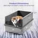 thumbnail image 3 of Caja de arena iPrimio XL 60 × 40 × 15 cm con recogedor, 3 of 8
