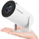 thumbnail image 1 of Miniproyector portátil HY300 con corrección trapezoidal automática, 4K/200 ANSI, wifi 2.4/5G, Bluetooth 5.0, pantalla de 130 pulgadas, rotación de 180 grados, diseño redondo, ideal para el hogar., 1 of 7