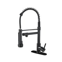 Click Ventas - Grifo Mezclador Llave Extraíble Dual Giratorio 2 Boquillas Negro