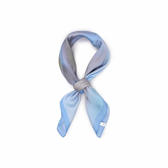 Pañuelo Tipo Seda 70x70 Cm Estampado Diseño Tie day azul Talla unica