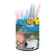 thumbnail image 1 of Padre de Familia-theme Cylinder Pen Holder Pencil Organizer with Flannel Lining PVC Leather Material Cardboard Base for study work 10*8CM, 1 of 6