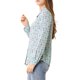 thumbnail image 4 of INSPIRE CHIC Camisa de Mujer con Botones, Estampado Floral Pequeño, Manga Larga, Cuello en Punta, Top de Oficina, Talla L, Azul, 4 of 8