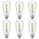thumbnail image 1 of Paquete de 6 bombillas LED Gozelux Vintage Edison, 6 W, 5000 K, regulables, E26, 1 of 7