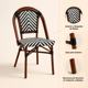 thumbnail image 5 of Pack de 4 Sillas Bistro Parisina Rattan - Blanca con negro, 5 of 7