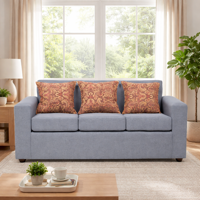 Almore - Sofa 3 Cuerpos Paris Tela Gris