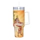 thumbnail image 2 of La Escuela del Emperador Vaso aislado de acero inoxidable con asa, diseño temático, regalo para familia, amigos y fans; incluye pajita y encaja en el portavasos estándar, 40 oz, 2 of 6